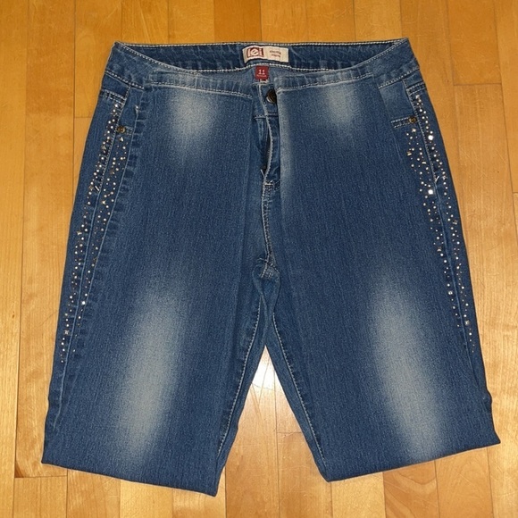 Womens Lei Emma Jeggings Blue With Rhinestones Size 11 - Picture 5 of 14